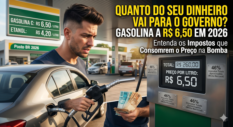 Quanto Brasileiro Paga de Imposto no Combustível em 2026?